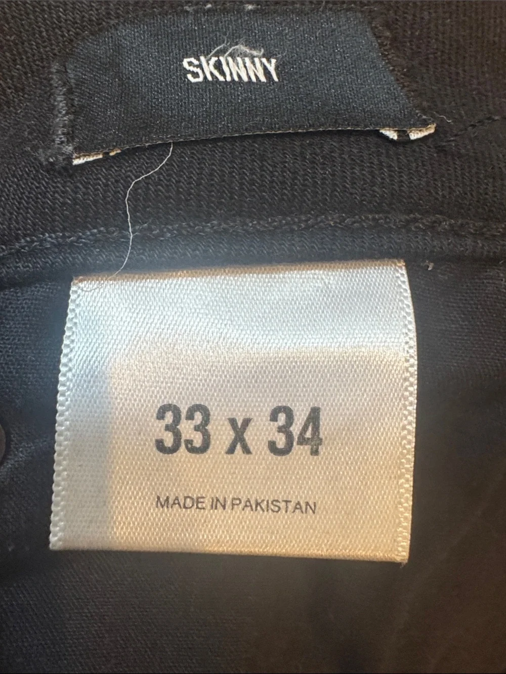 Express Black Skinny Jeans Men's Size 33x34 Cotton Spandex